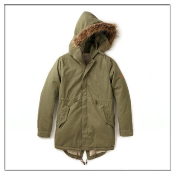 Parka de pescadilla para hombre de invierno barata OEM con capucha